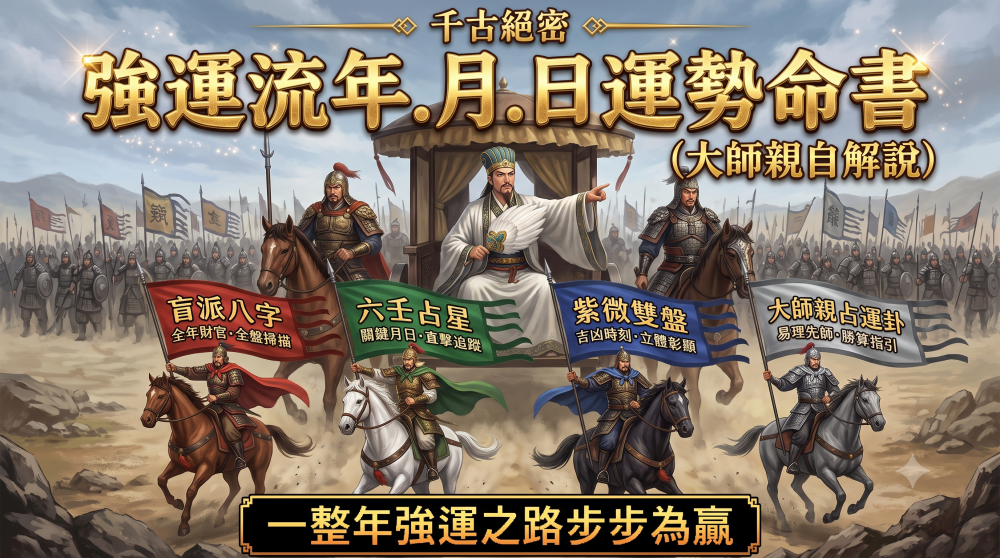 強運流年.月.日運勢命書.盲派八字.占星.紫微雙盤.占卦